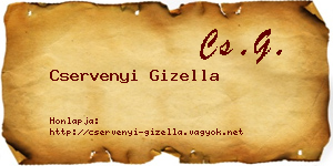 Cservenyi Gizella névjegykártya