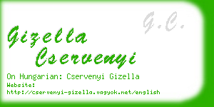 gizella cservenyi business card